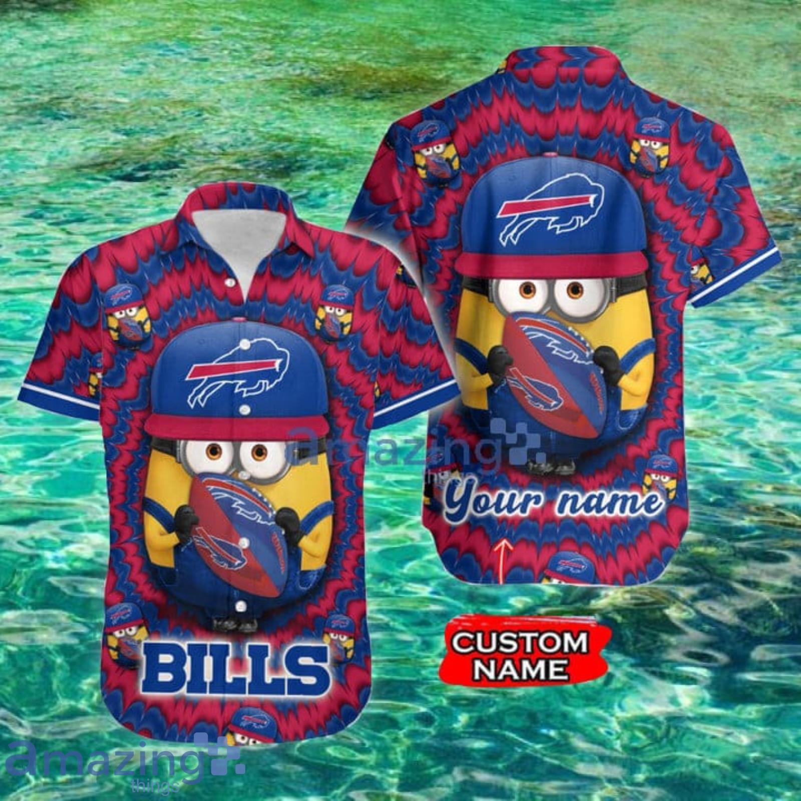 NFL Buffalo Bills Custom Name Minions Lover Hawaiian Shirt For Men And Women