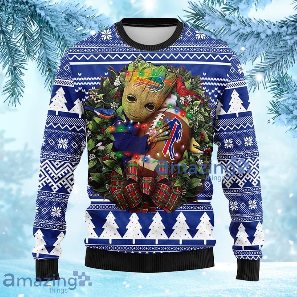 NFL Buffalo Bills Groot Hug Christmas Ugly Sweater - 1