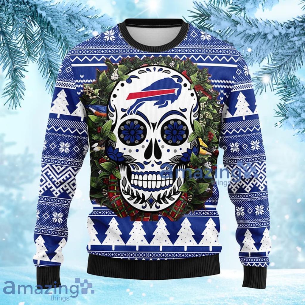 Buffalo Bills NFL Football Knit Pattern Ugly Christmas Sweater