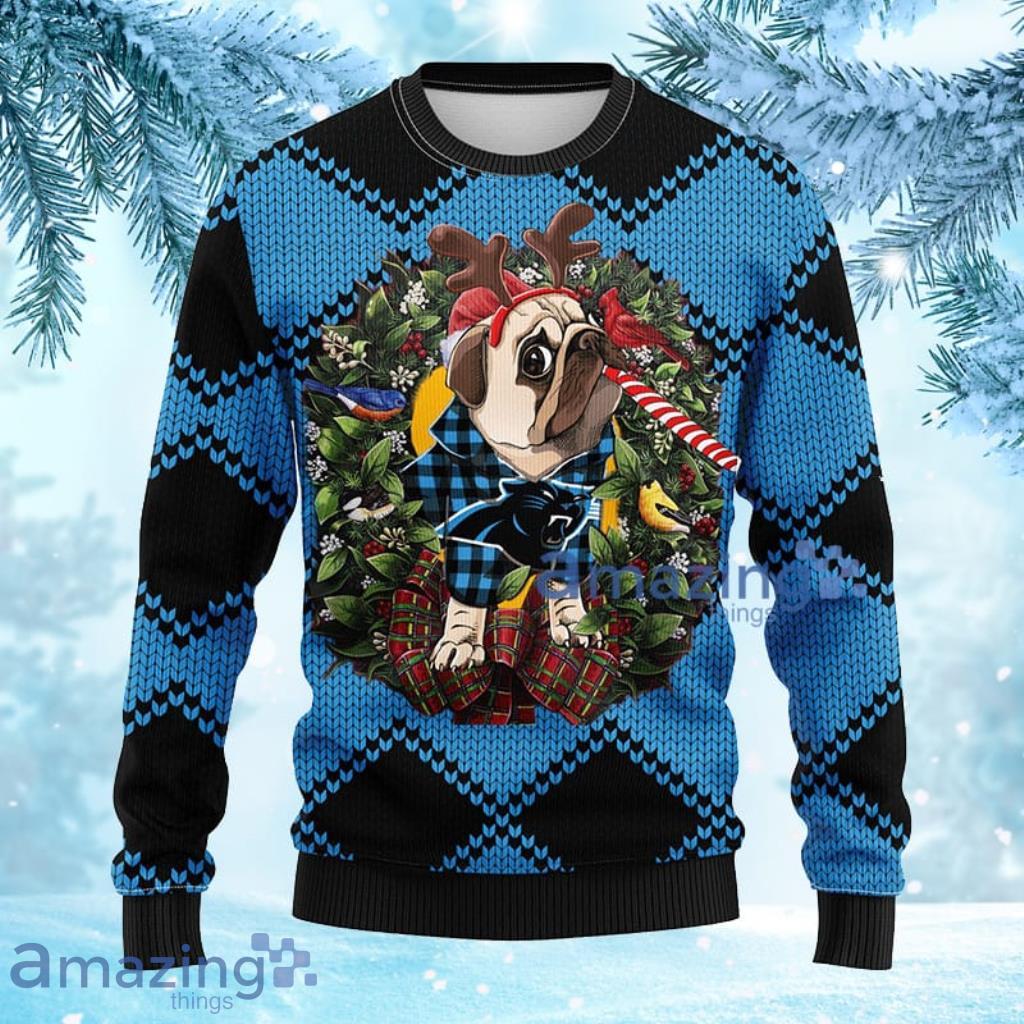 NFL Carolina Panthers Logo Ideas Ugly Christmas Sweater For Men