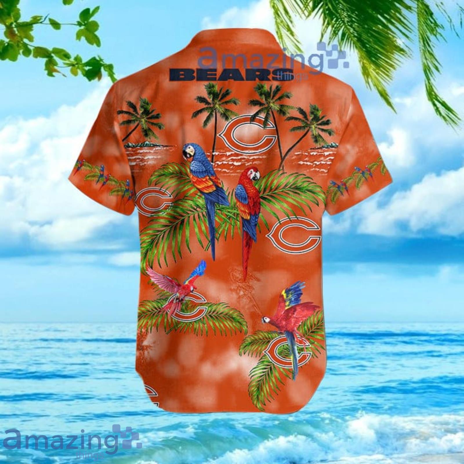 Nfl Chicago Bears Parrot Tropical Aloha Hawaiian Shirt Summer Gift image Nfl Chicago Bears Parrot Tropical Aloha Hawaiian Shirt Summer Gift Product Photo 3