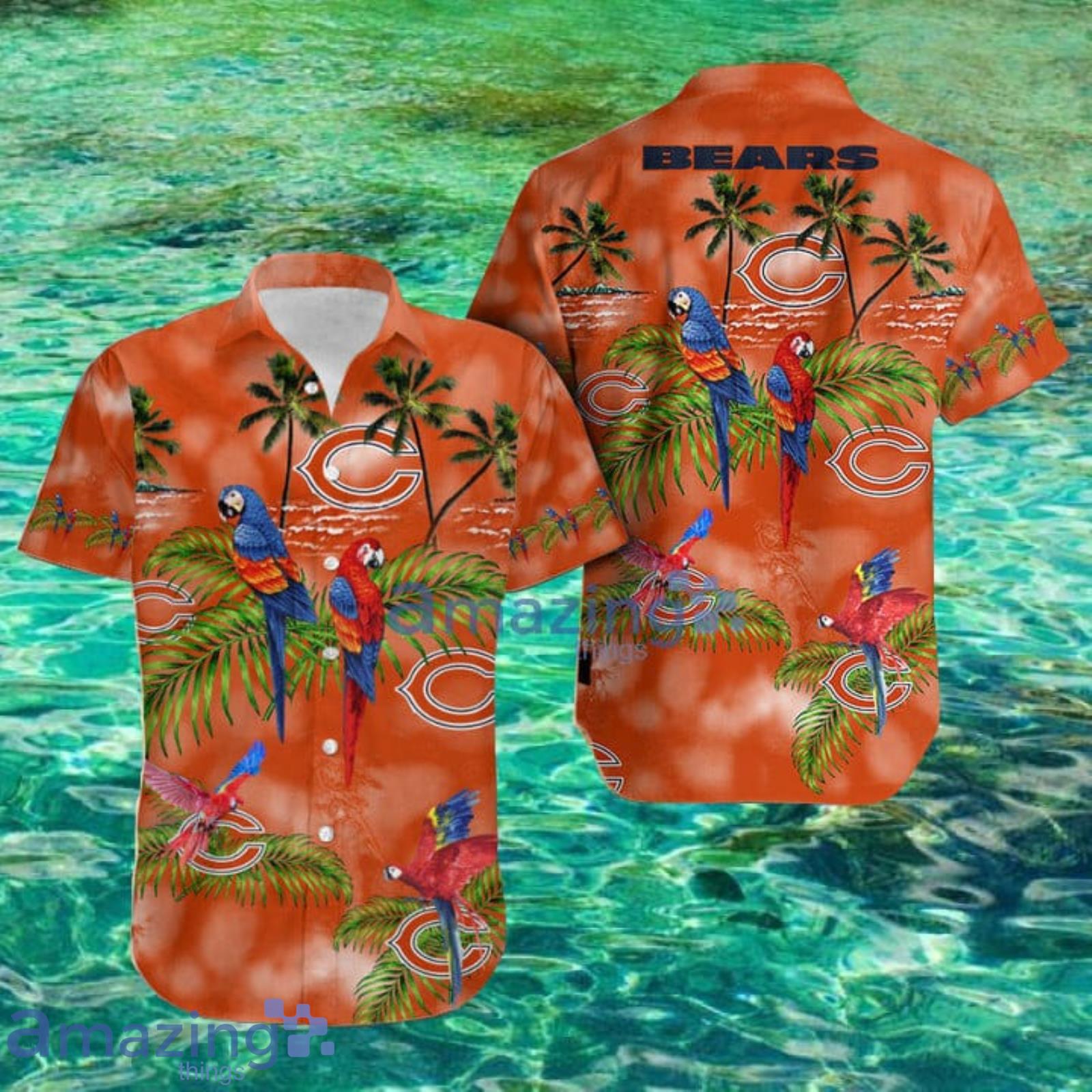 Nfl Chicago Bears Parrot Tropical Aloha Hawaiian Shirt Summer Gift Product Photo 1