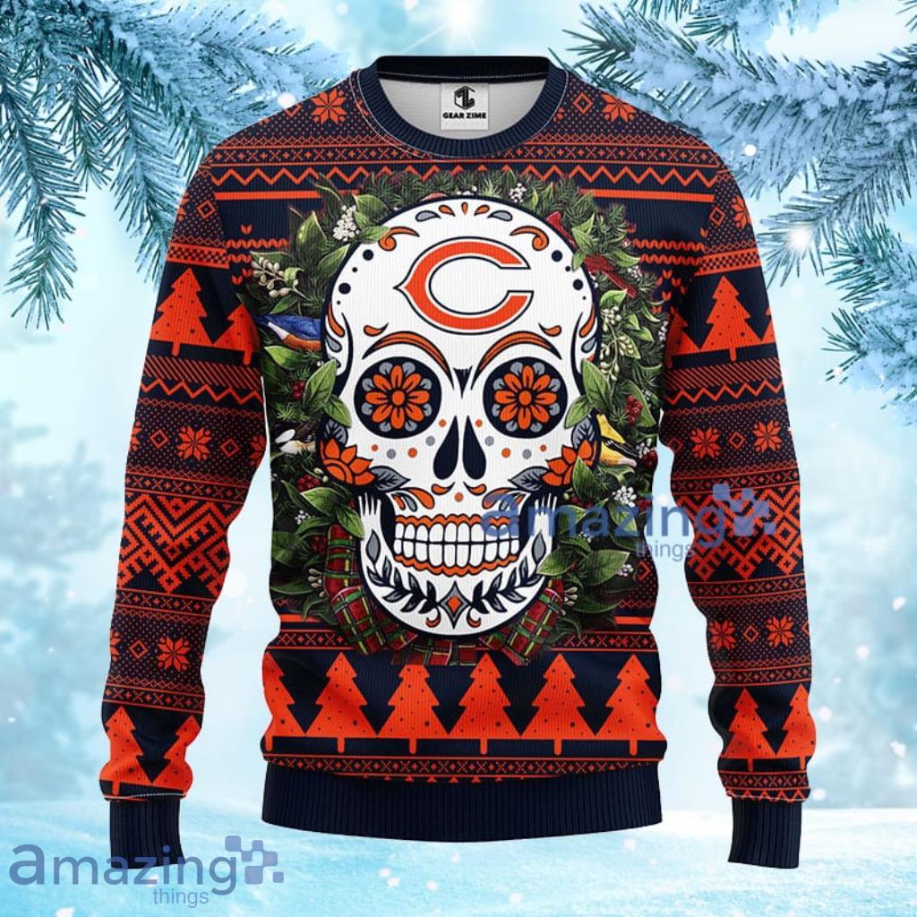 NFL Pittsburgh Steelers Skull Flower Ugly Christmas Ugly Sweater –