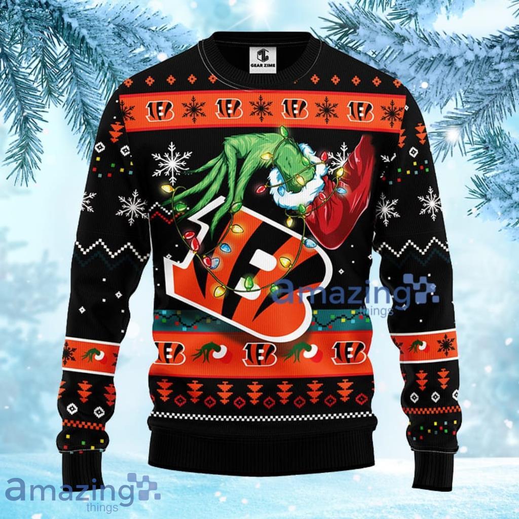 NFL Grinch Cincinnati Bengals Ugly Christmas Sweater - LIMITED EDITION