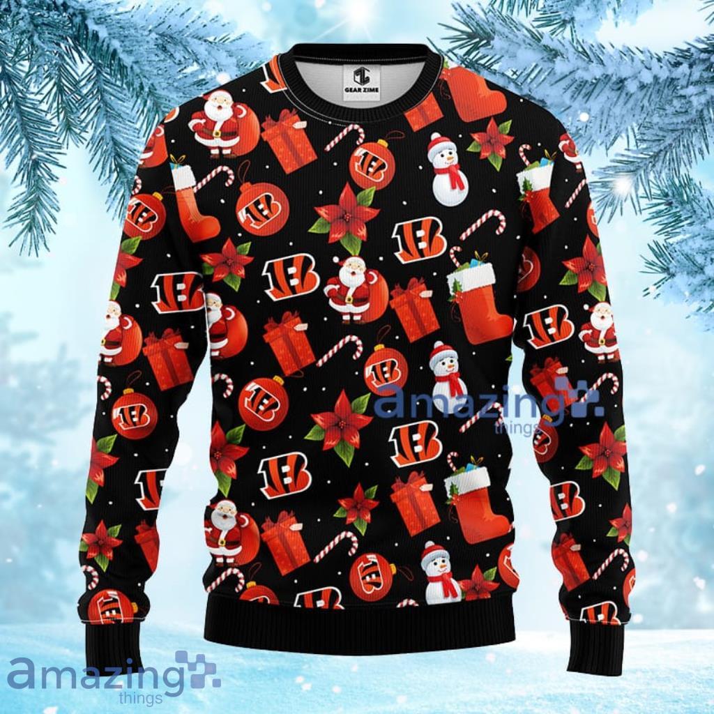 Cincinnati Bengals Ugly Black Sweater (Sweater Size: Small)