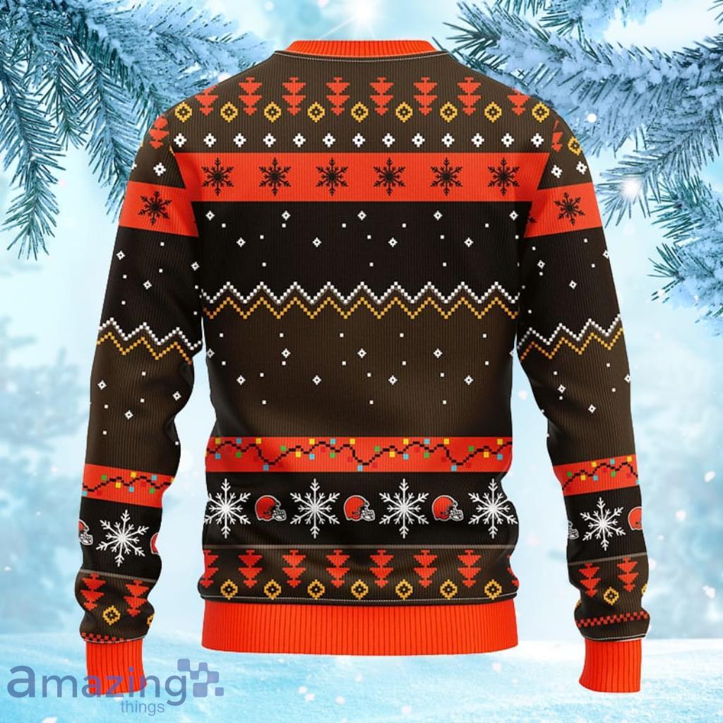 Cleveland Browns Dab Santa Ugly Christmas Sweater - Banantees