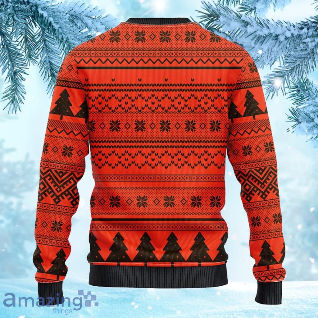 NFL Cleveland Browns Tree Ugly Christmas Fleece Sweater image NFL Cleveland Browns Tree Ugly Christmas Fleece Sweater - 2