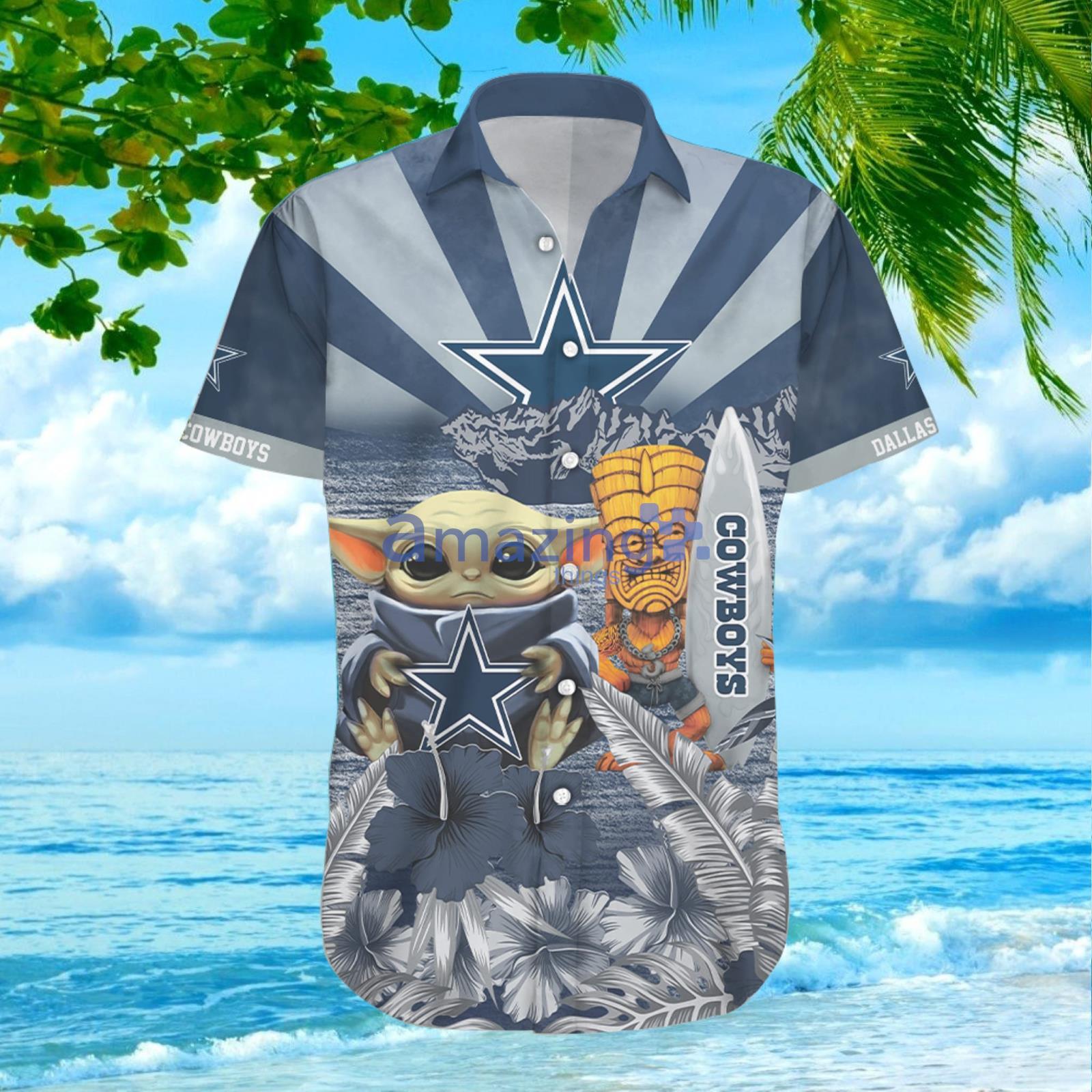 Baby Yoda Star Wars Dallas Cowboys Hawaiian Shirt Best Beach Gift