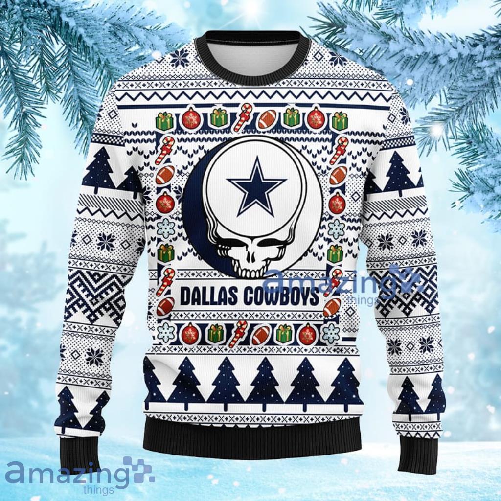 NFL Dallas Cowboys Grateful Dead Ugly Christmas Fleece Sweater