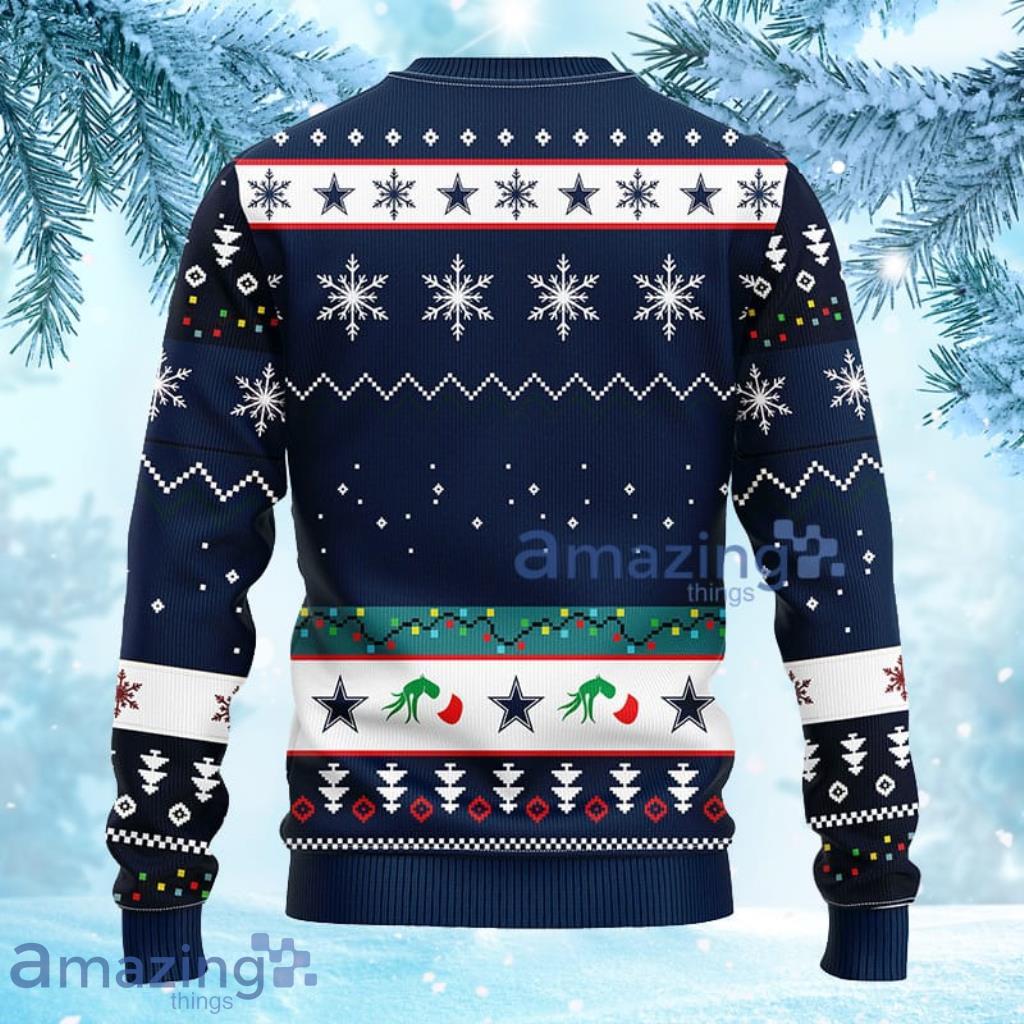 NFL Dallas Cowboys Funny Grinch Christmas Ugly 3D Sweater For Men