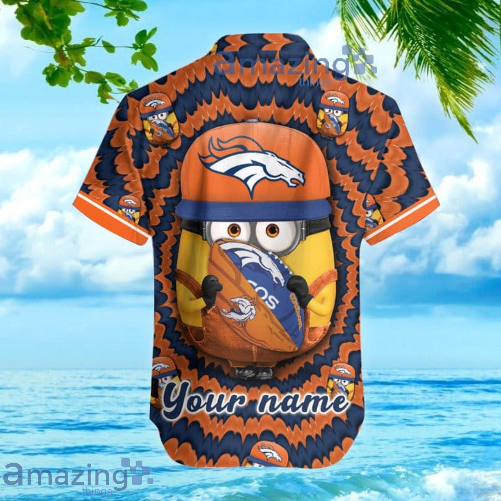 Nfl Denver Broncos Custom Name Minions Lover Hawaiian Shirt For Men And  Women