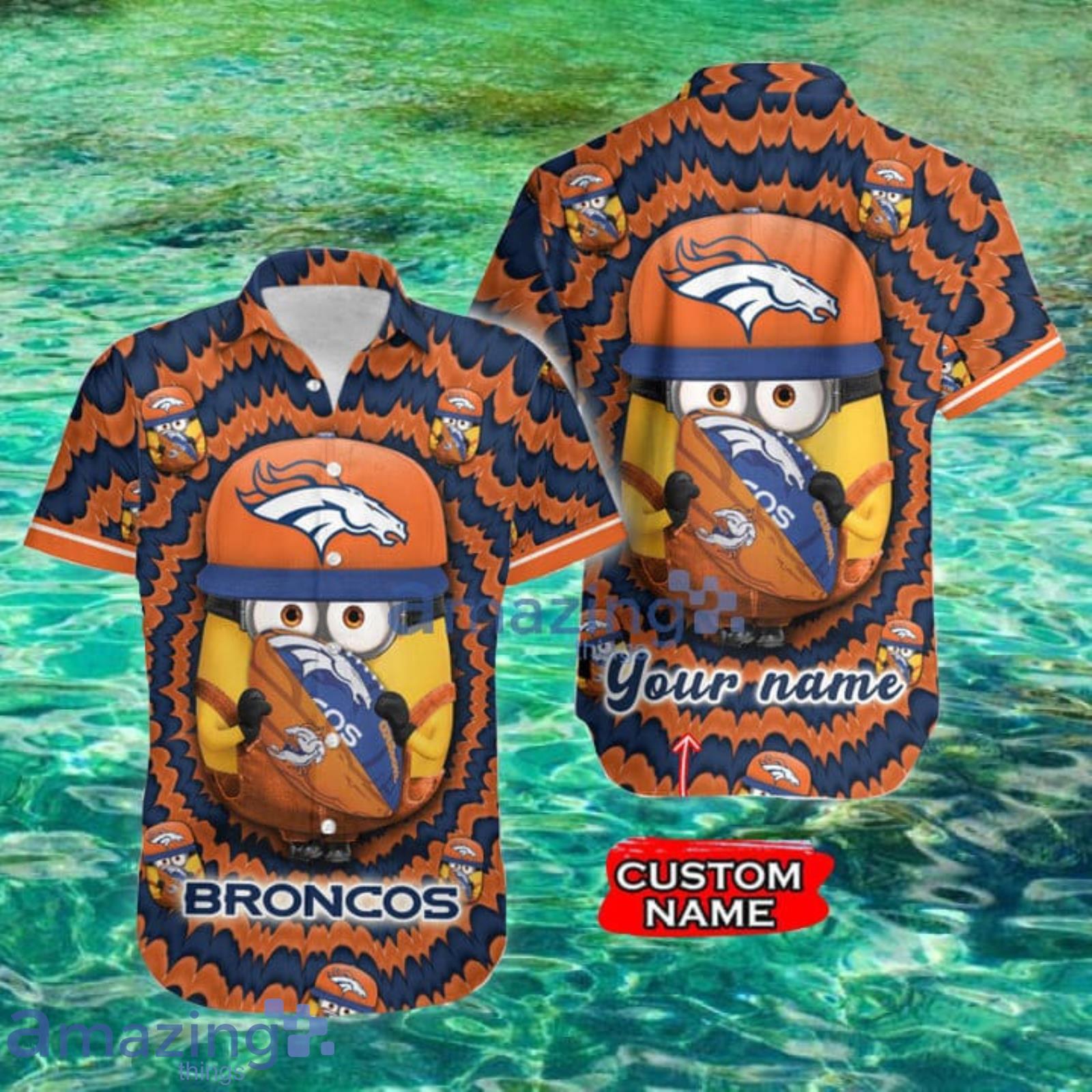 Denver Broncos Custom Name NFL Hawaiian Shirt And Shorts Gift For