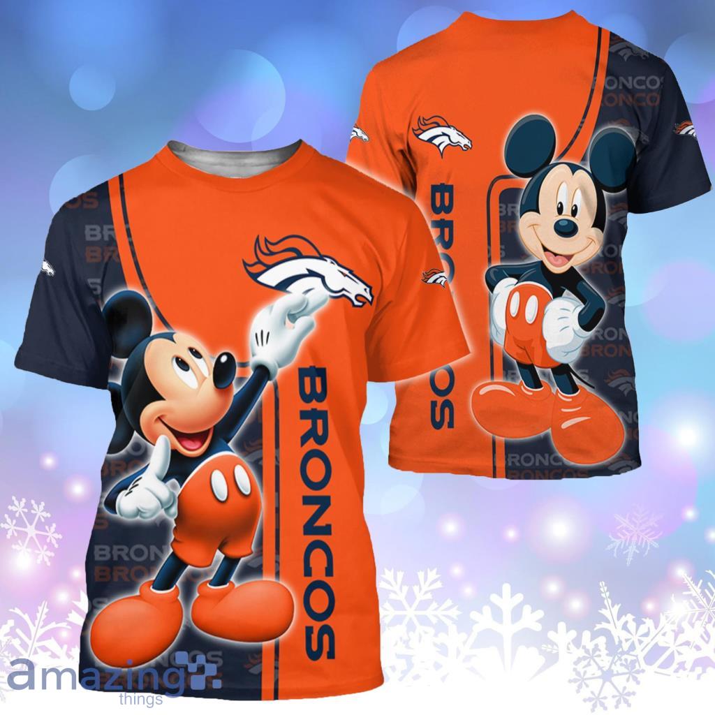 NFL Denver Broncos Mickey Mouse Disney 3D All Over Print Gift For Fans