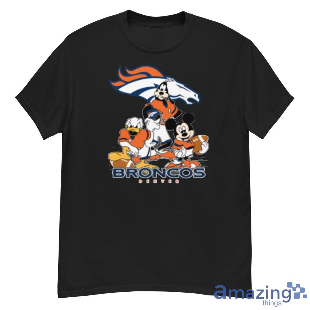 Denver Broncos Mickey Mouse Donald Duck Goofy Shirt - High-Quality