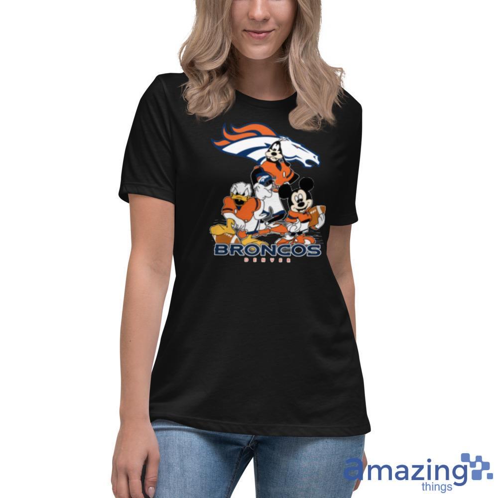 NFL Denver Broncos Mickey Mouse Donald Duck Goofy Football Shirt