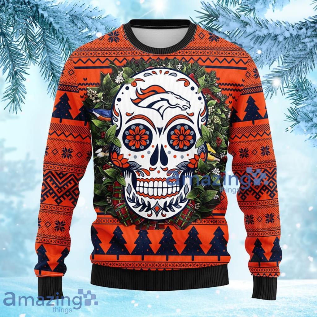 Pittsburgh Steelers Skull Flower Ugly Christmas Ugly Sweater