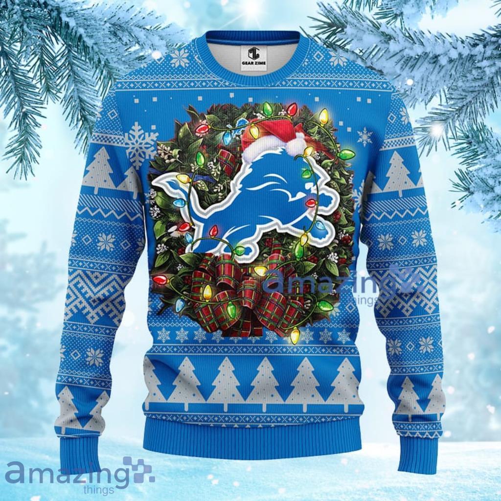 NFL Detroit Lions Christmas 3D Pullover Ugly Sweater For Winter