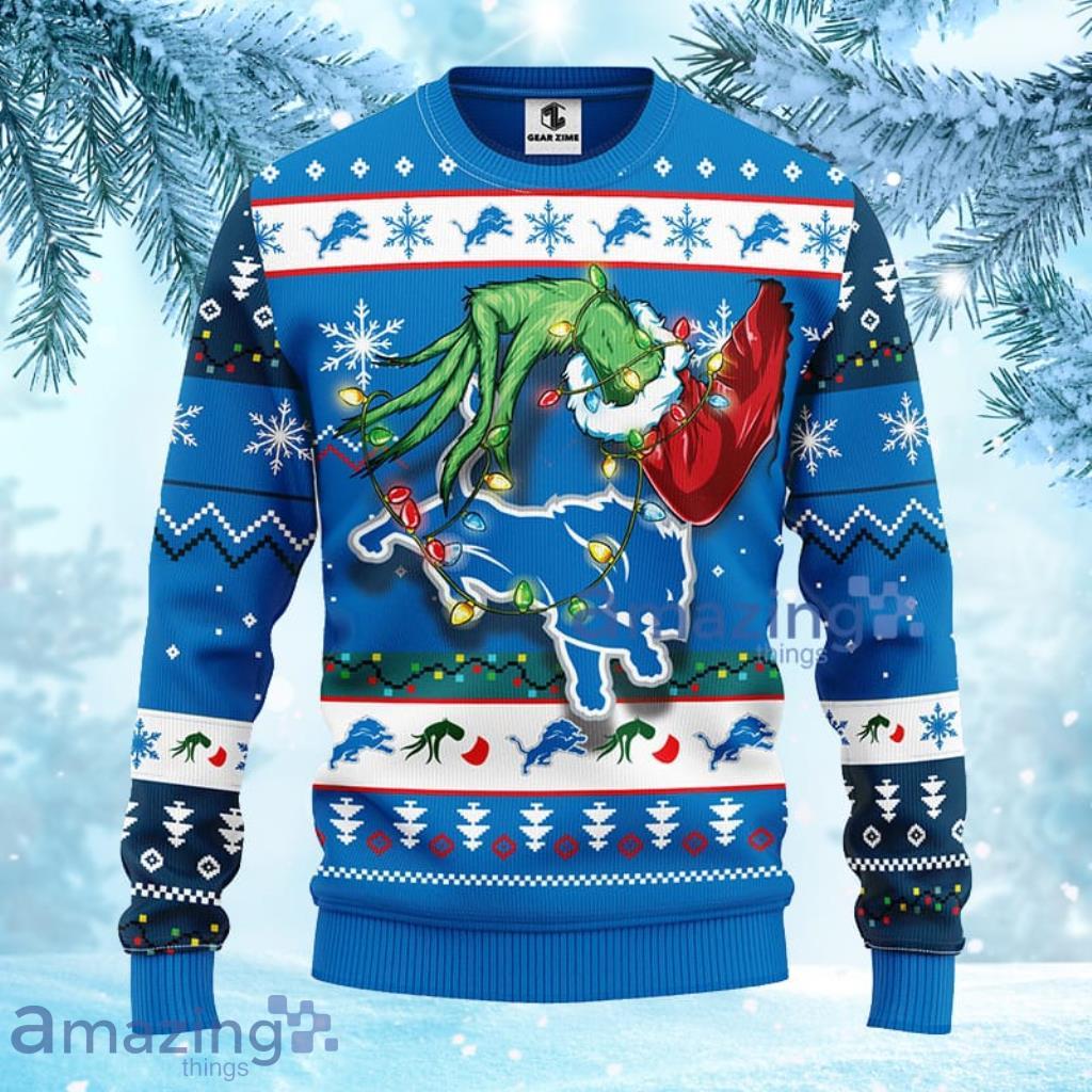 NFL Detroit Lions Grinch Christmas Ugly Sweater