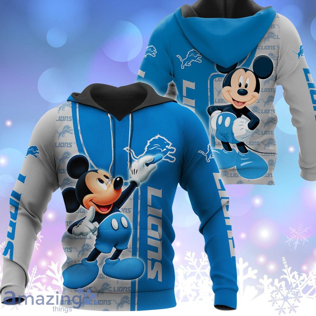 NFL Detroit Lions Mickey Mouse Disney 3D All Over Print Gift For Fans - 1