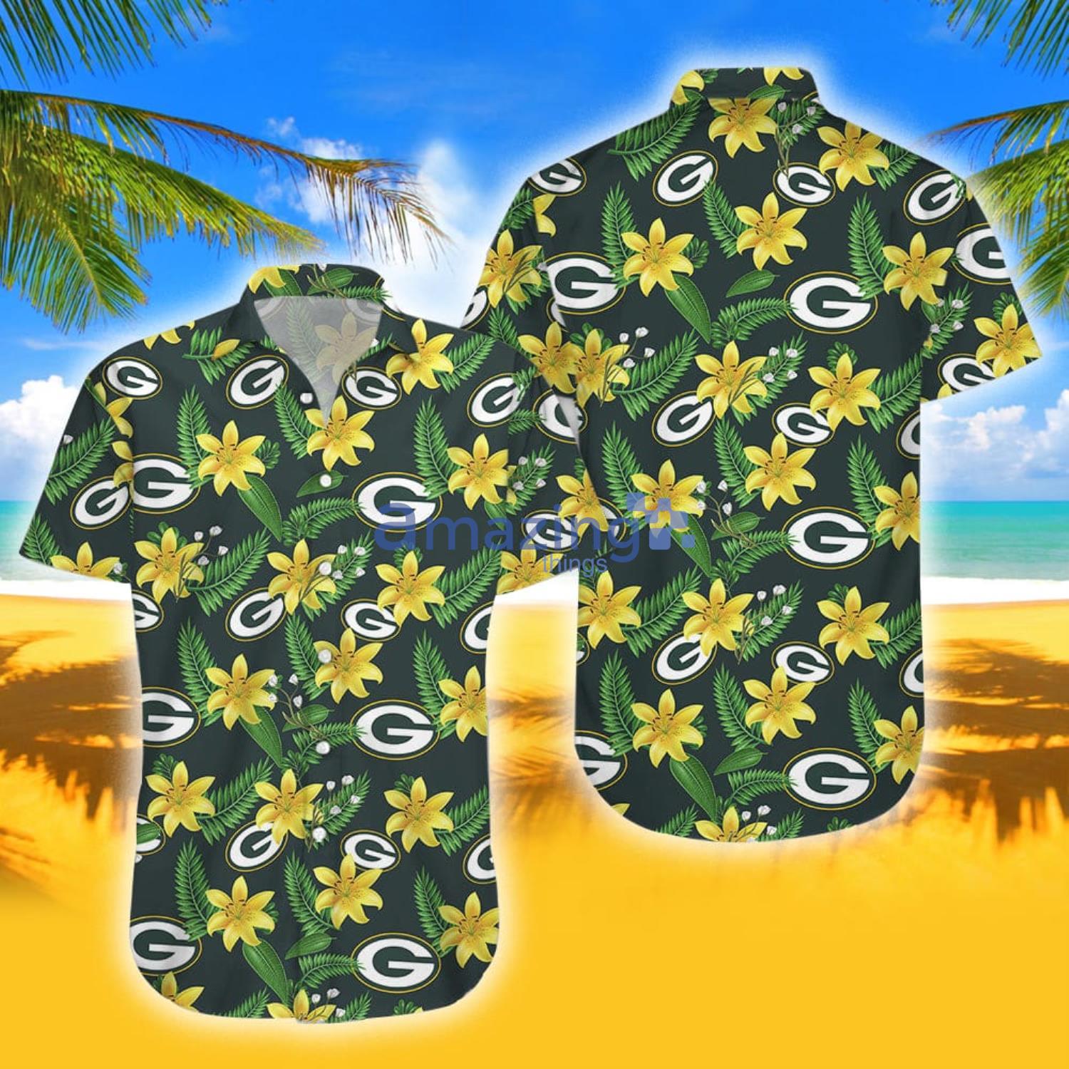 Green Bay Packers NFL And Tropical Pattern Combo Summer Hawaiian