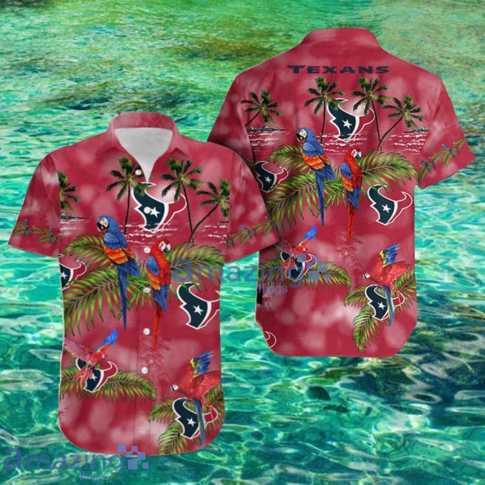 Nfl Houston Texans Parrot Tropical Aloha Hawaiian Shirt Summer Gift Product Photo 1