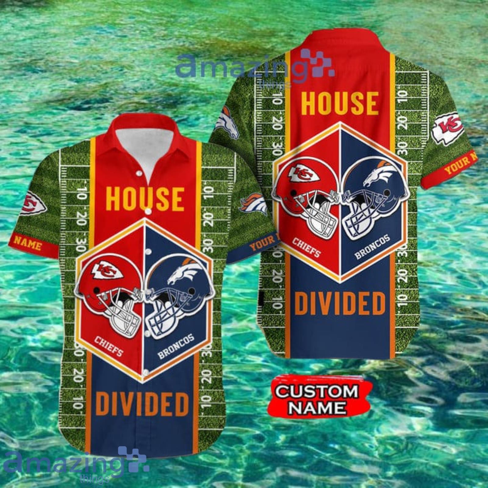 NFL Teams Football Denver Broncos Hawaiian Shirt, Custom Name