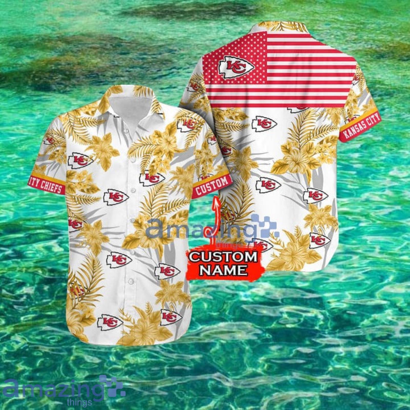 NFL Kansas City Chiefs Hawaiian Shirt American Flag