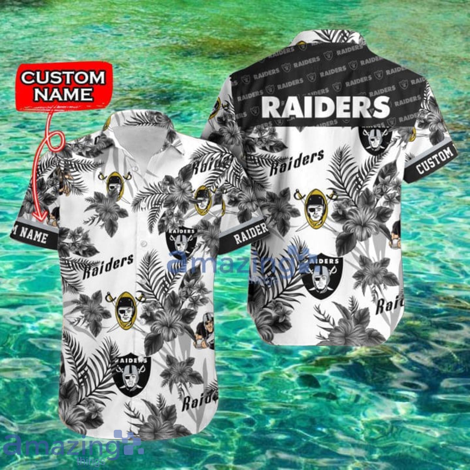 Las Vegas Raiders Hawaiian Shirt Tropical Pattern All Over Print