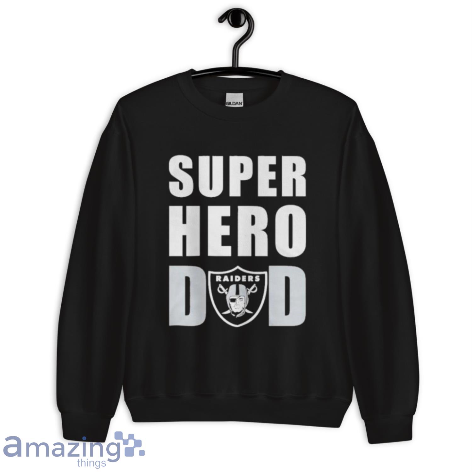 Nfl Las Vegas Raiders Superhero Dad Shirt image Nfl Las Vegas Raiders Superhero Dad Shirt - Unisex Crewneck Sweatshirt