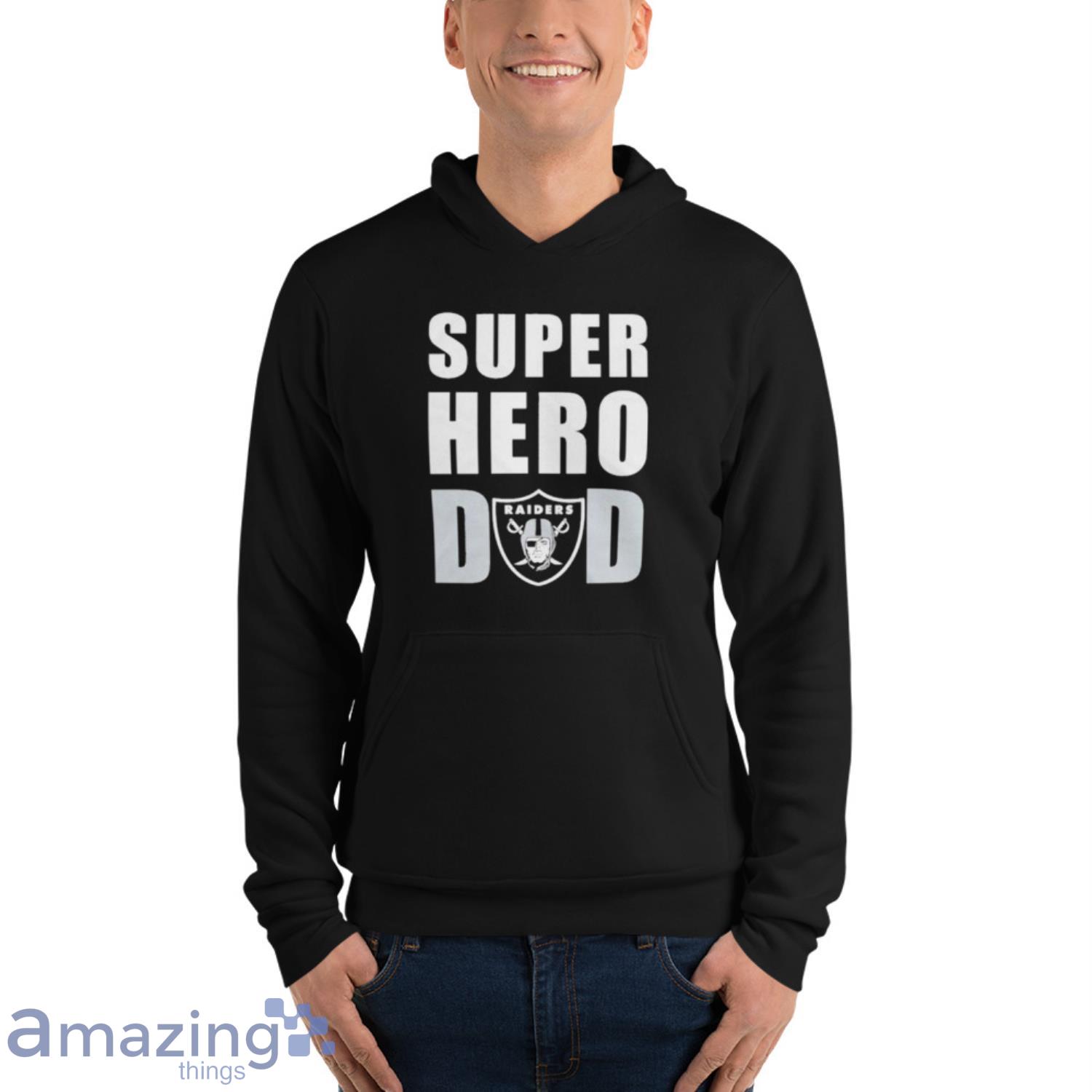 Nfl Las Vegas Raiders Superhero Dad Shirt image Nfl Las Vegas Raiders Superhero Dad Shirt - Unisex Fleece Pullover Hoodie