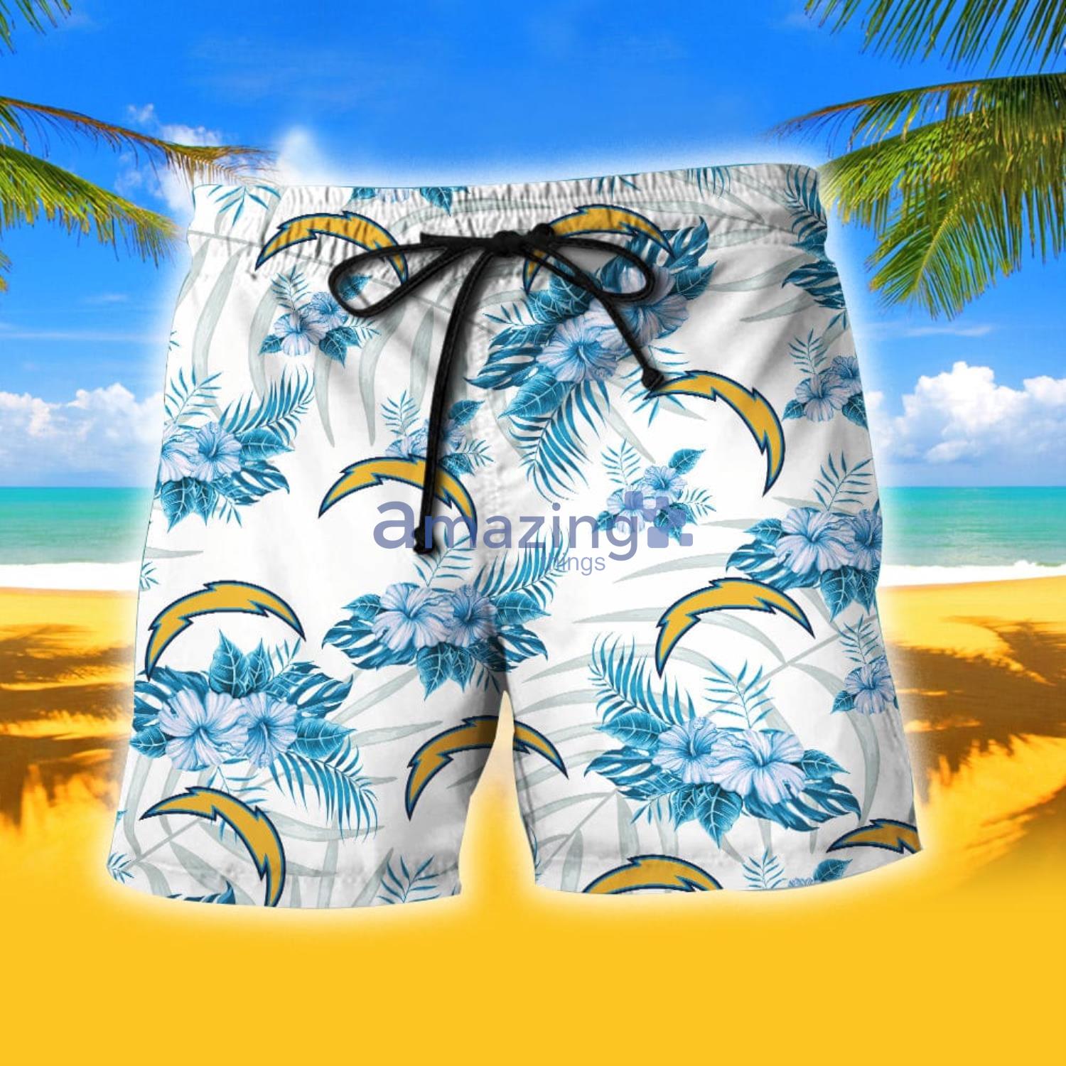 Personalized NFL Los Angeles Chargers Combo Hawaiian Shirt And Shorts  Tropical Gift Summer