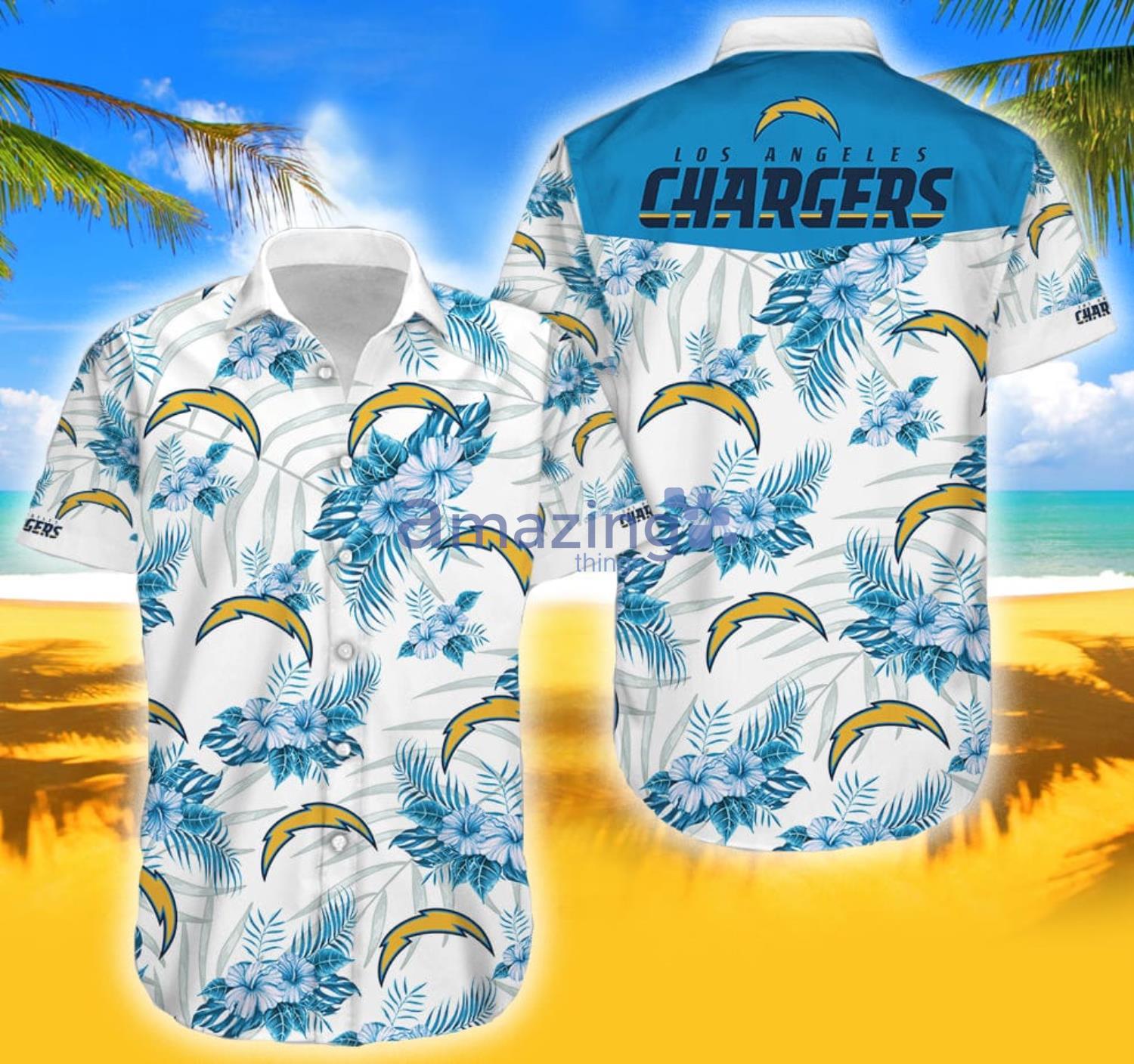 Los Angeles Chargers NFL Tropical Aloha Hawaiian Shirt And Shorts For Fans