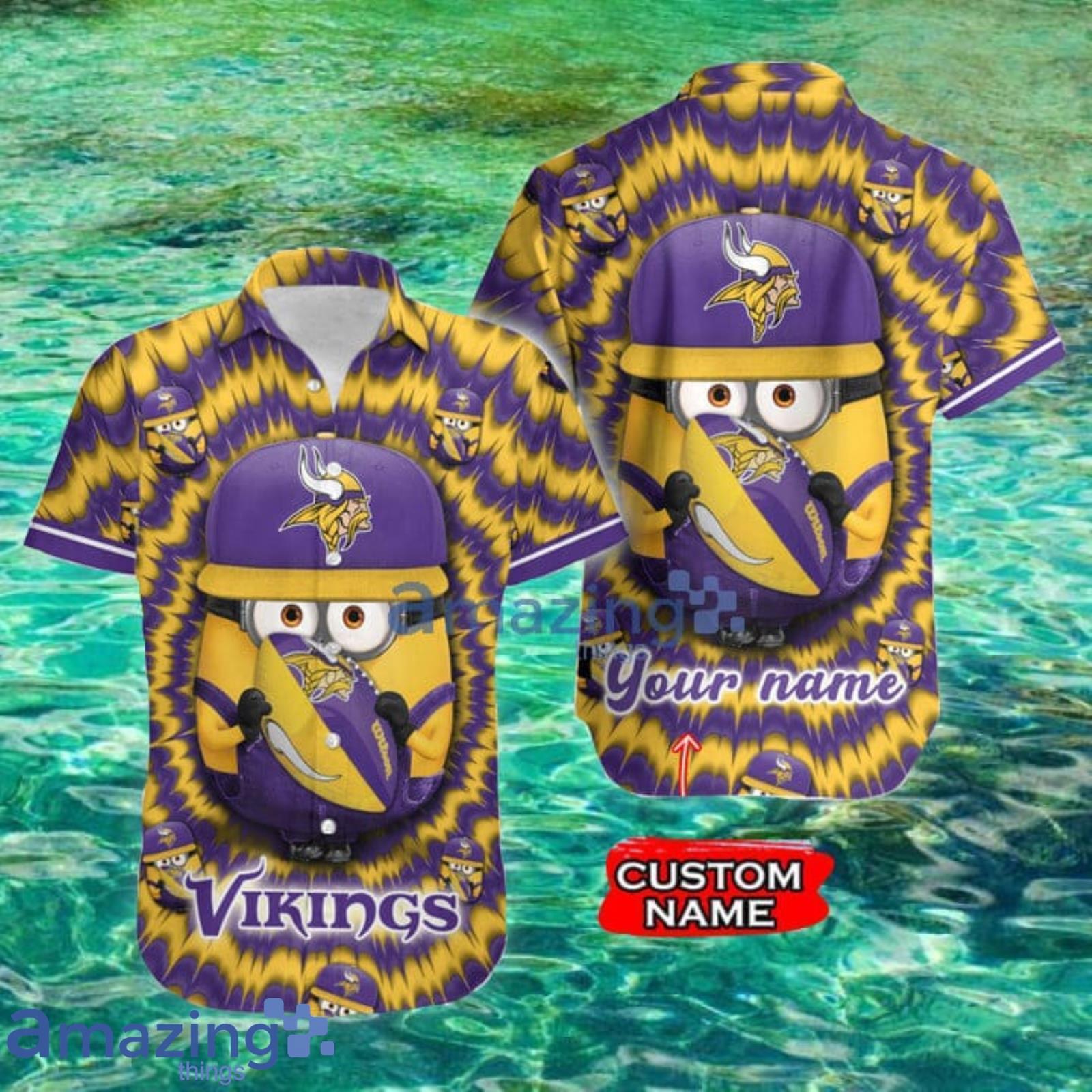 Minnesota Vikings NFL Custom Name Hawaiian Shirt For Men Women