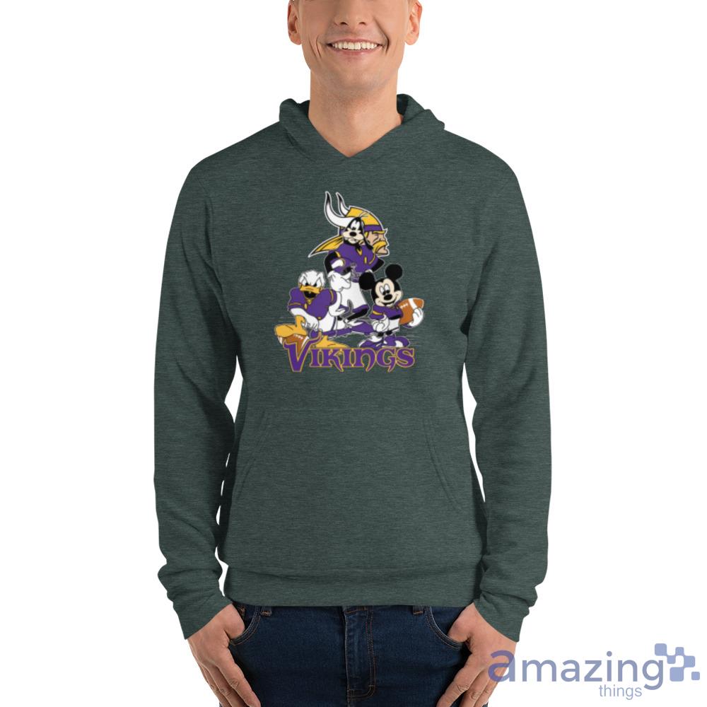 NFL Minnesota Vikings Mickey Mouse Donald Duck Goofy Football Shirt Youth  Hoodie