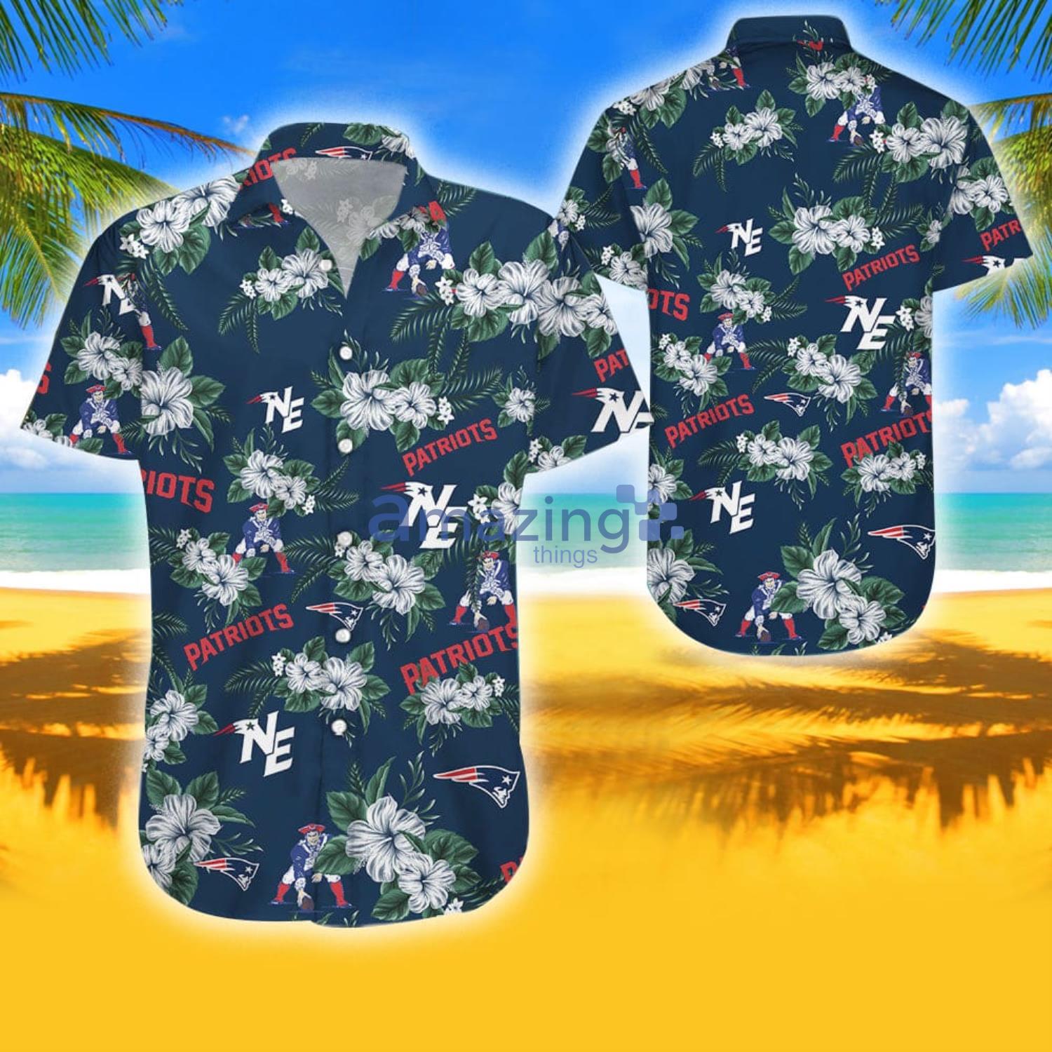 NFL New England Patriots Tropical Aloha Combo Hawaiian Shirt And Shorts Gift For Summer Product Photo 1