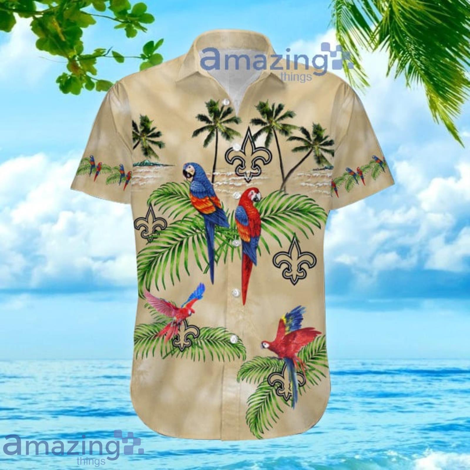 New Orleans Saints Nfl Short Sleeve Aloha Hawaiian Shirt And