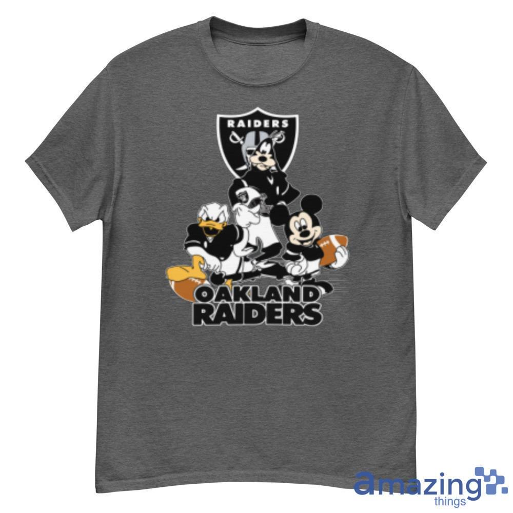 NFL Oakland Raiders Mickey Mouse Donald Duck Goofy Football Shirt T-Shirt - G500 Men’s Classic T-Shirt-1