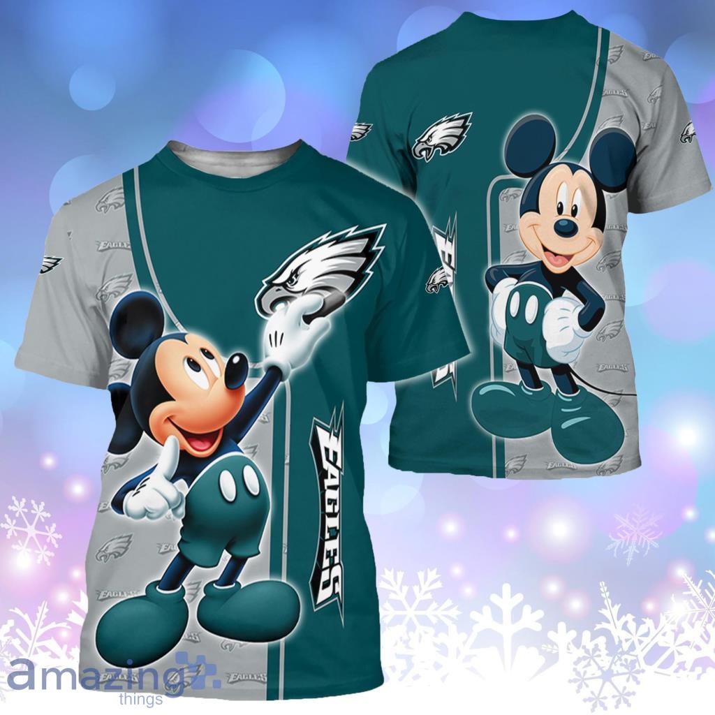 Philadelphia Eagles Mickey Mouse And Friends Disney 3D T-Shirt