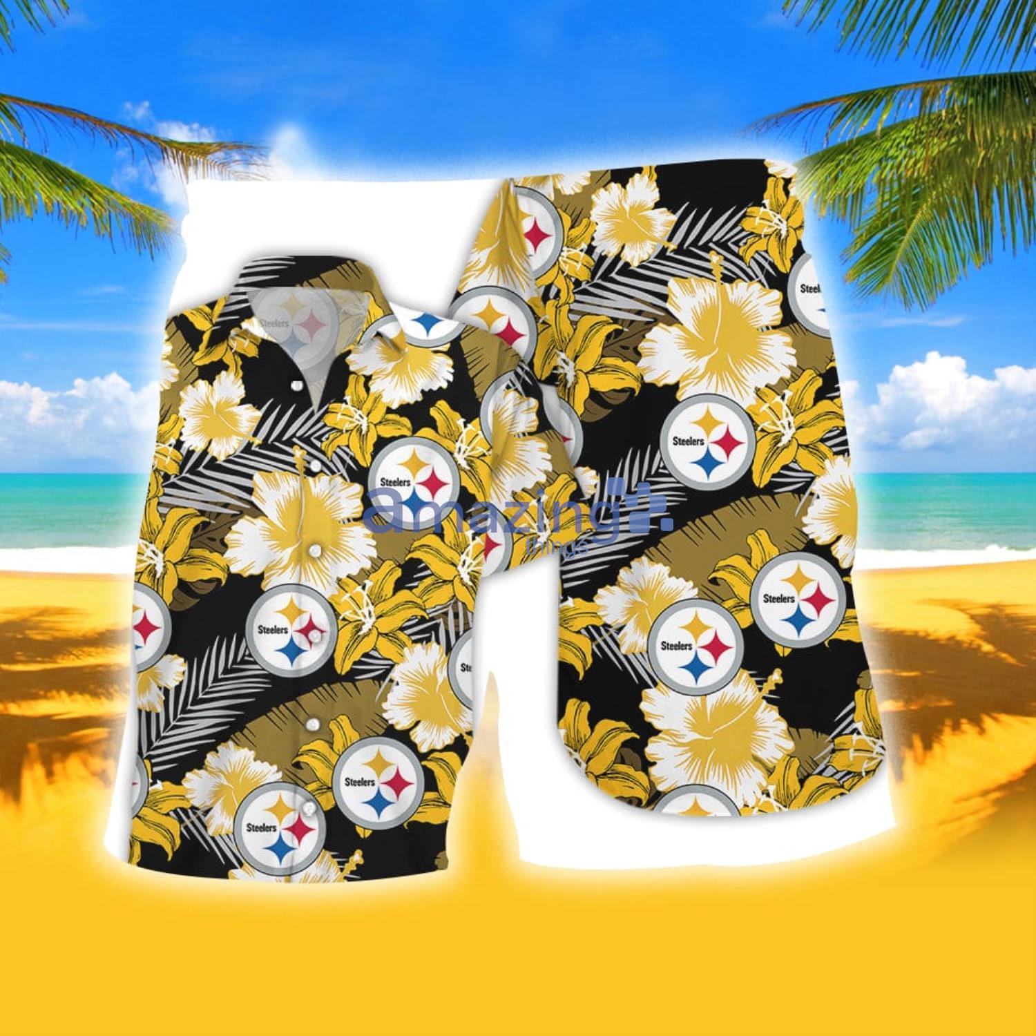 HOT Pittsburgh Steelers NFL Summer Hawaiian Shirt And Shorts