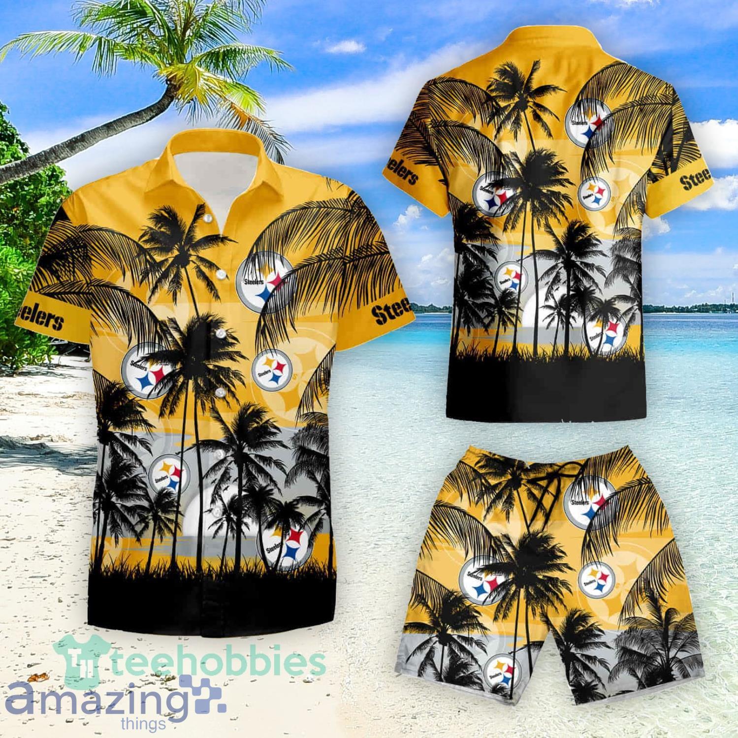 Pittsburgh Steelers Logo Tropical Hawaii Summer Hawaiian Shirt