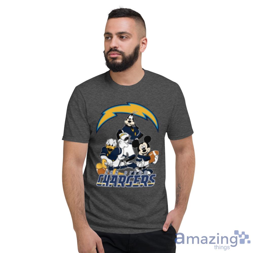 NFL San Diego Chargers Mickey Mouse Donald Duck Goofy Football Shirt T-Shirt