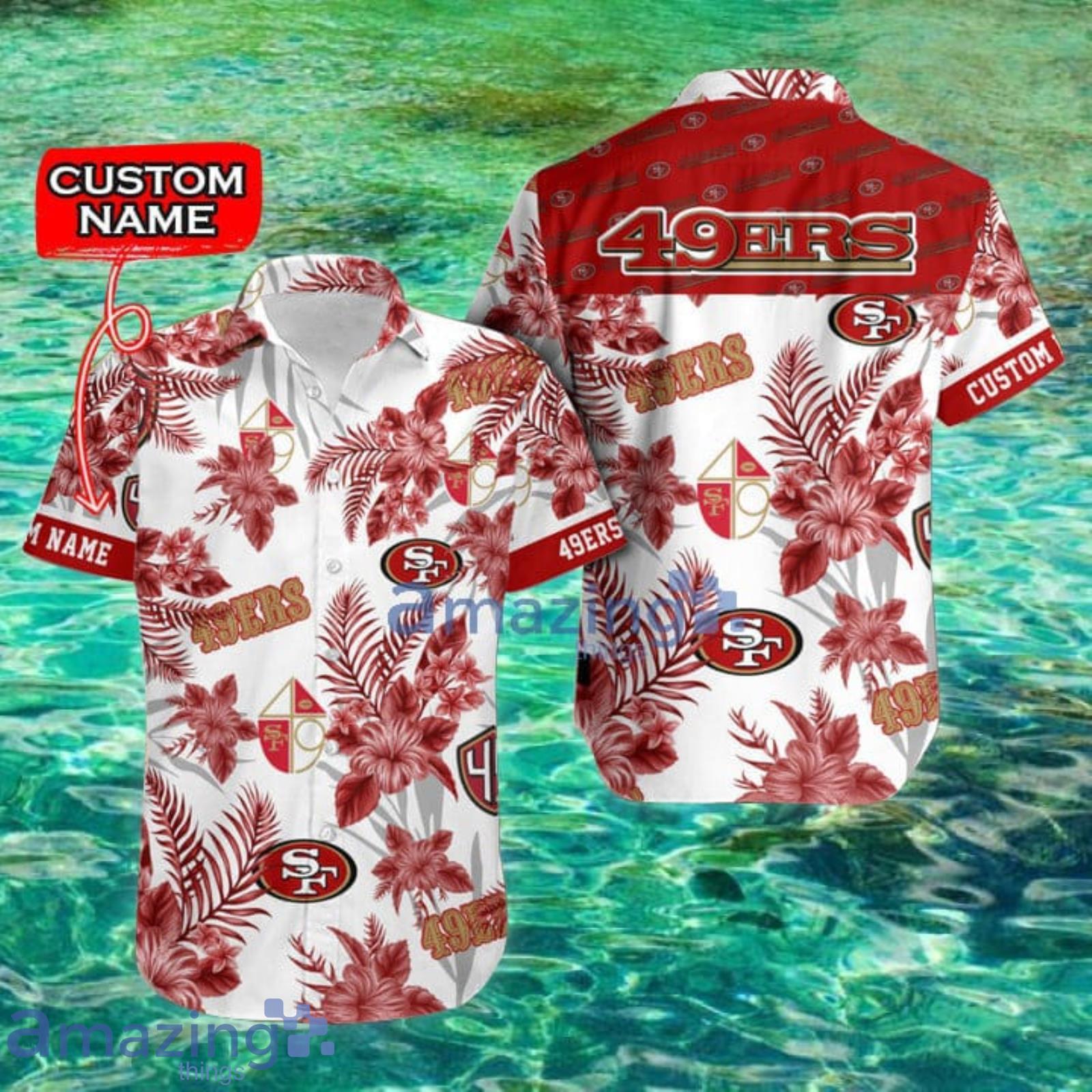 San Francisco 49ers Custom Name NFL Hawaiian Shirt And Shorts Gift