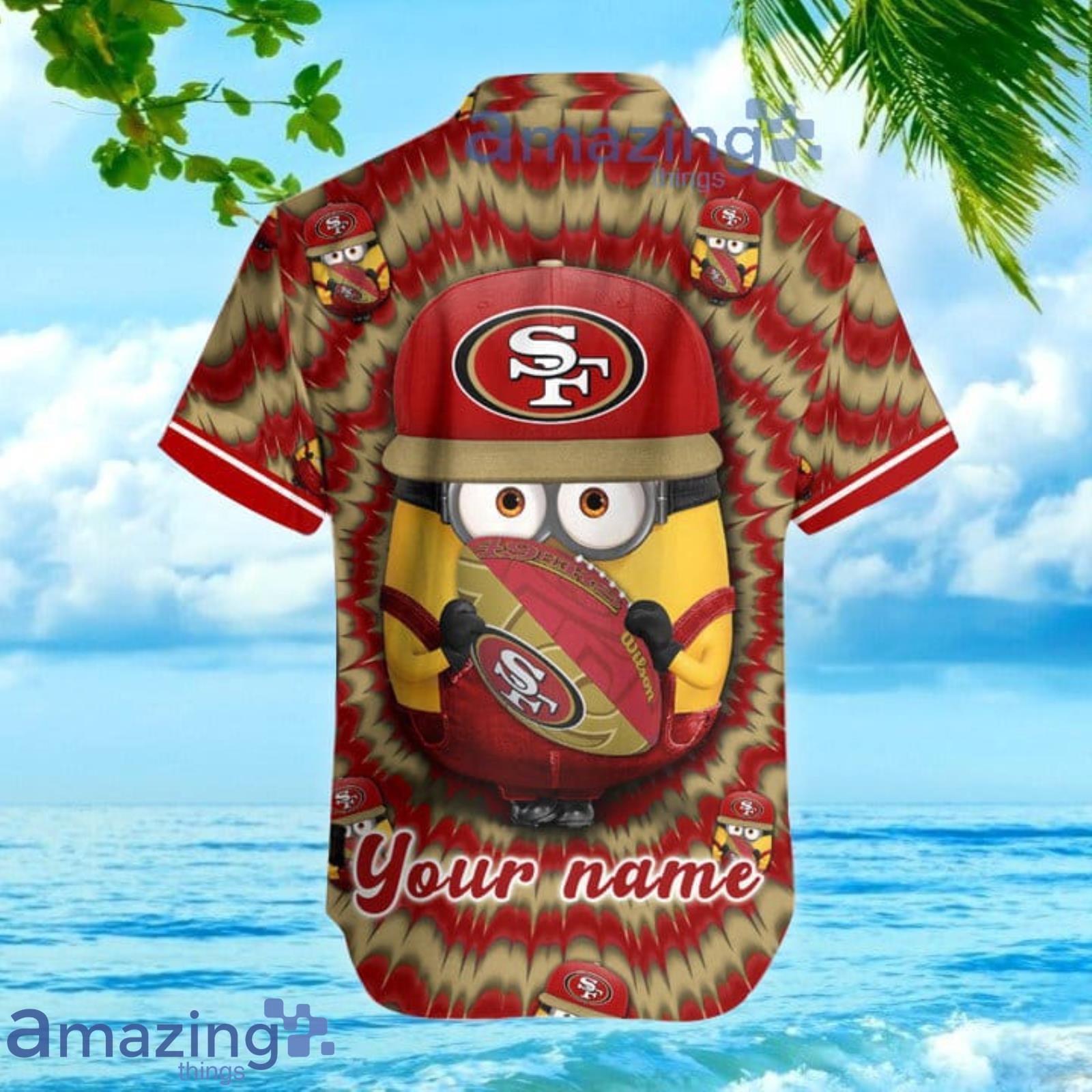 Nfl San Francisco 49ers Custom Name Minions Lover Hawaiian Shirt