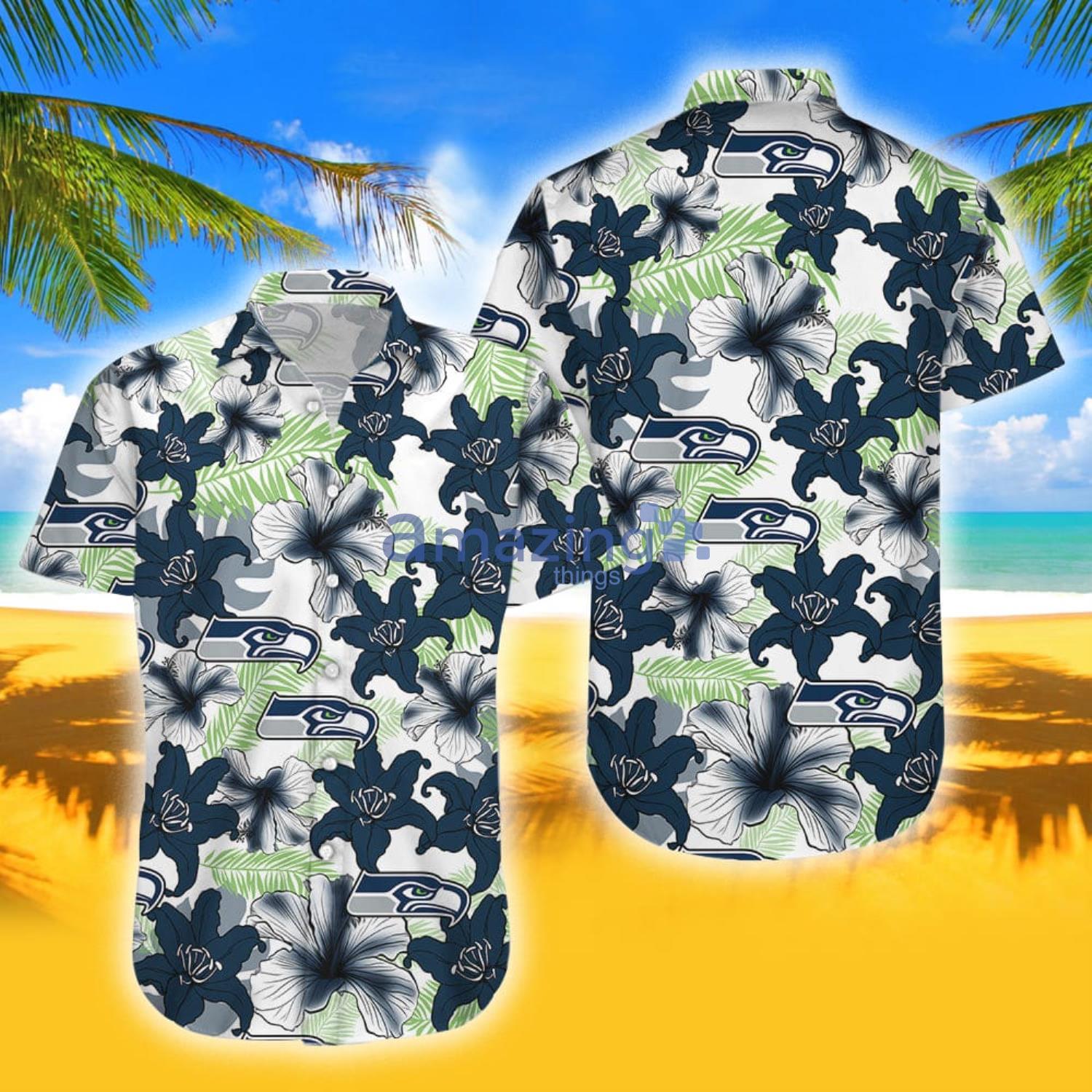 NFL Seattle Seahawks Flower Set Hawaiian Shirt And Shorts Beach