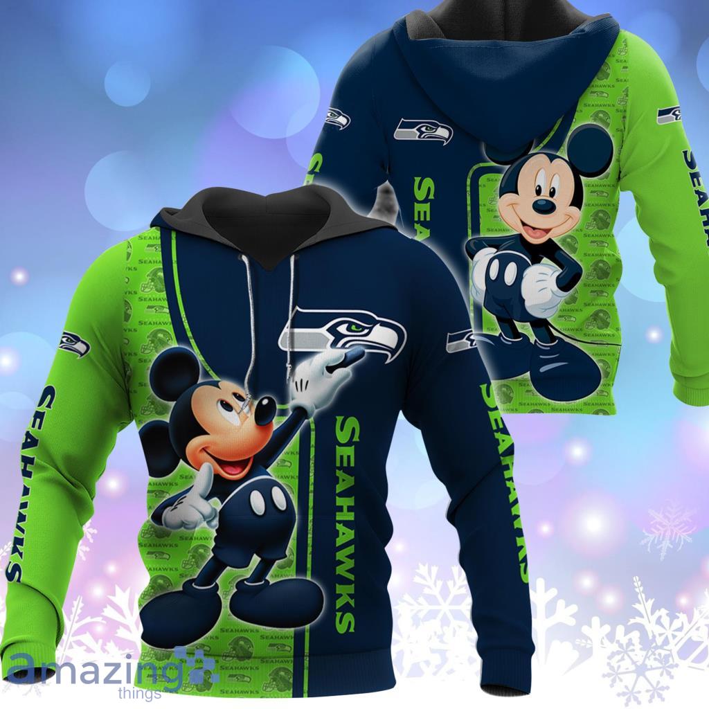 Seattle Seahawks Mickey Mouse Gift For Disney Fan Christmas Wool