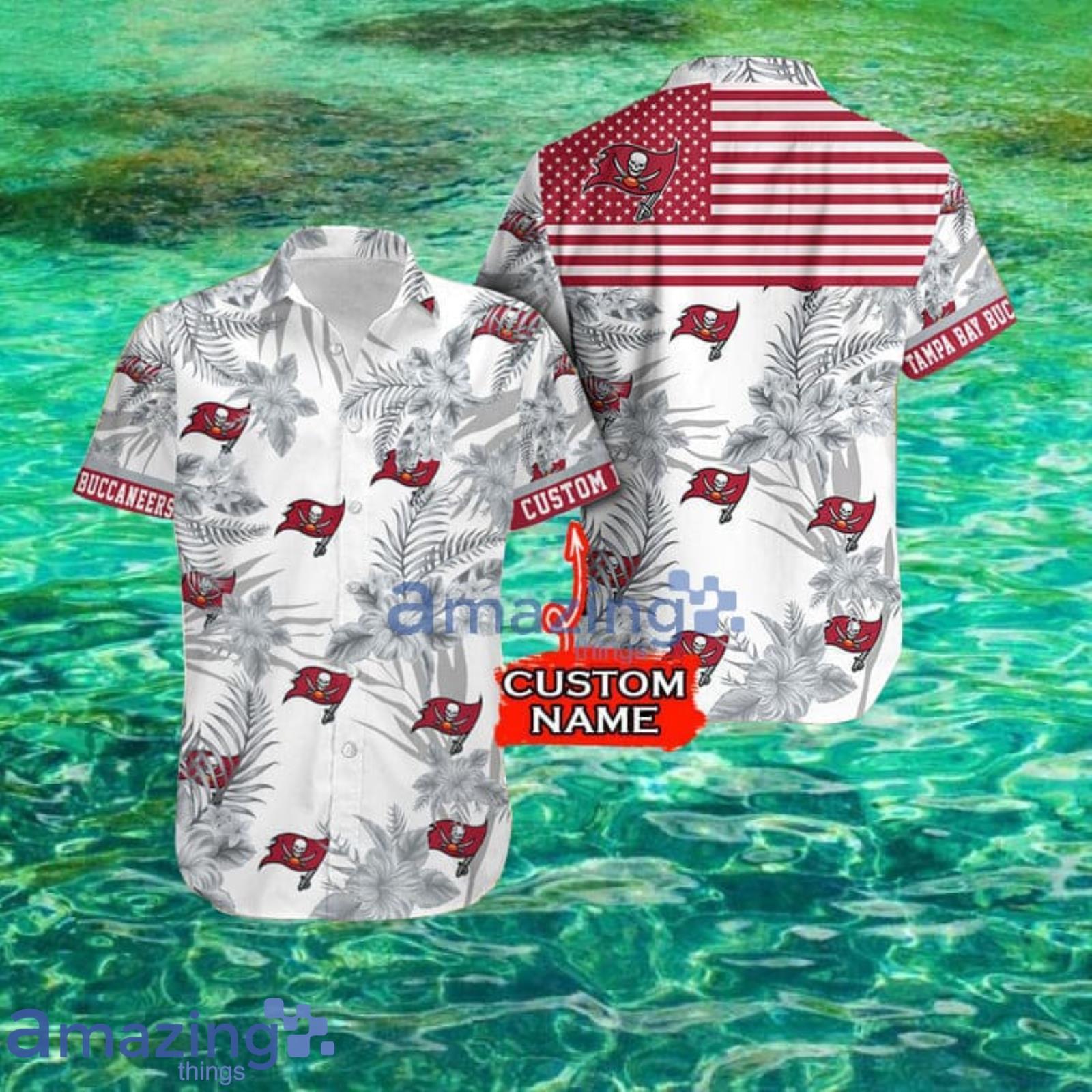 Tampa Bay Buccaneers American Flag Logo Hawaiian Shirt Vacation