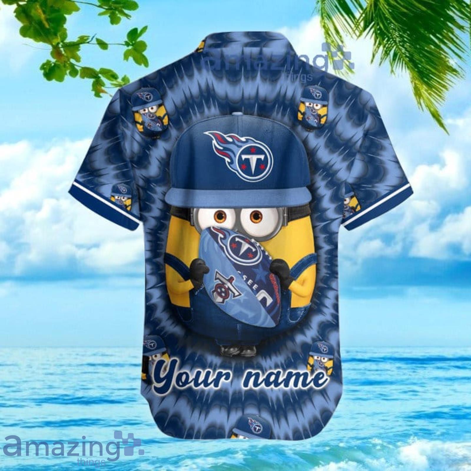 Nfl Tennessee Titans Custom Name Minions Lover Hawaiian Shirt For