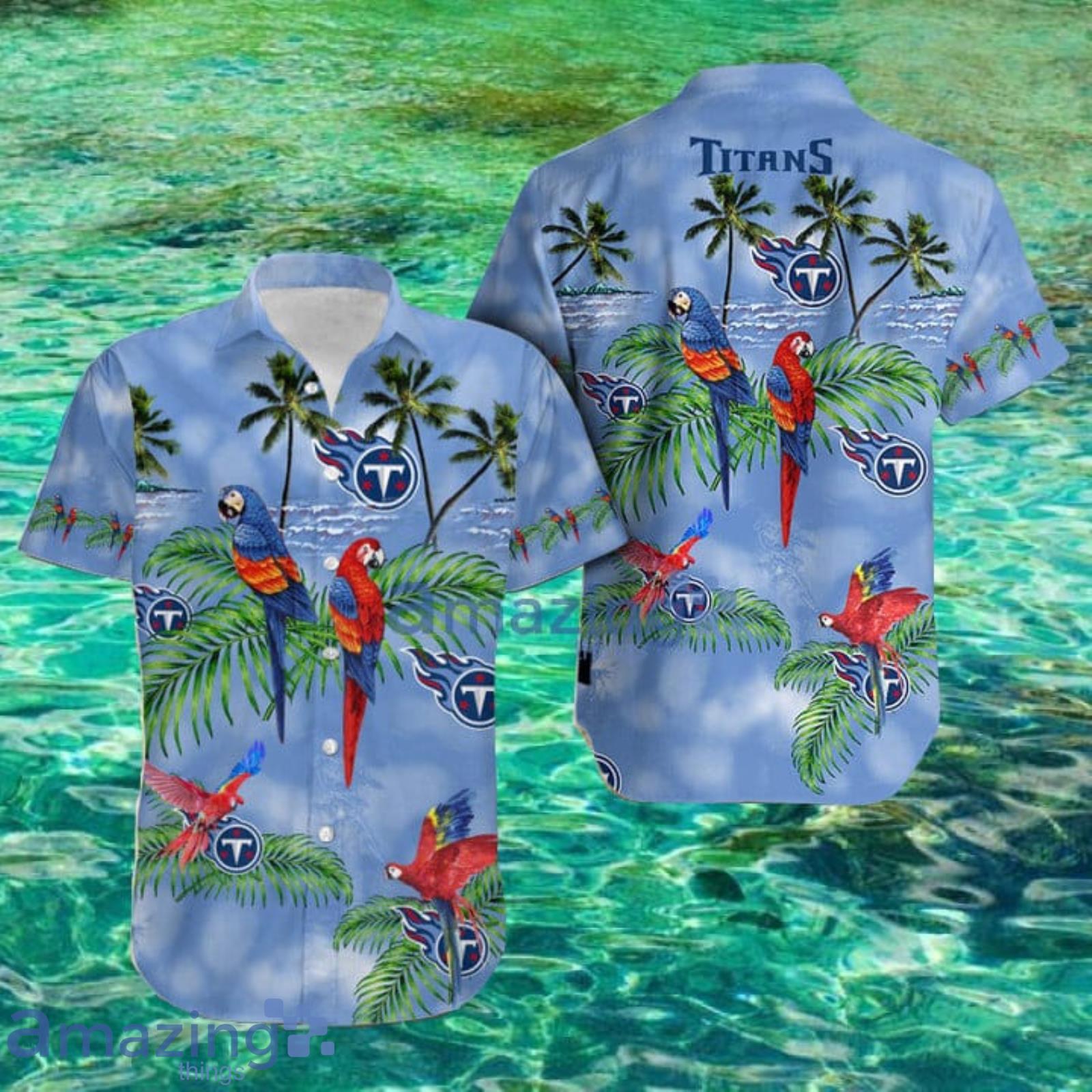 Nfl Tennessee Titans Parrot Tropical Aloha Hawaiian Shirt Summer Gift Product Photo 1