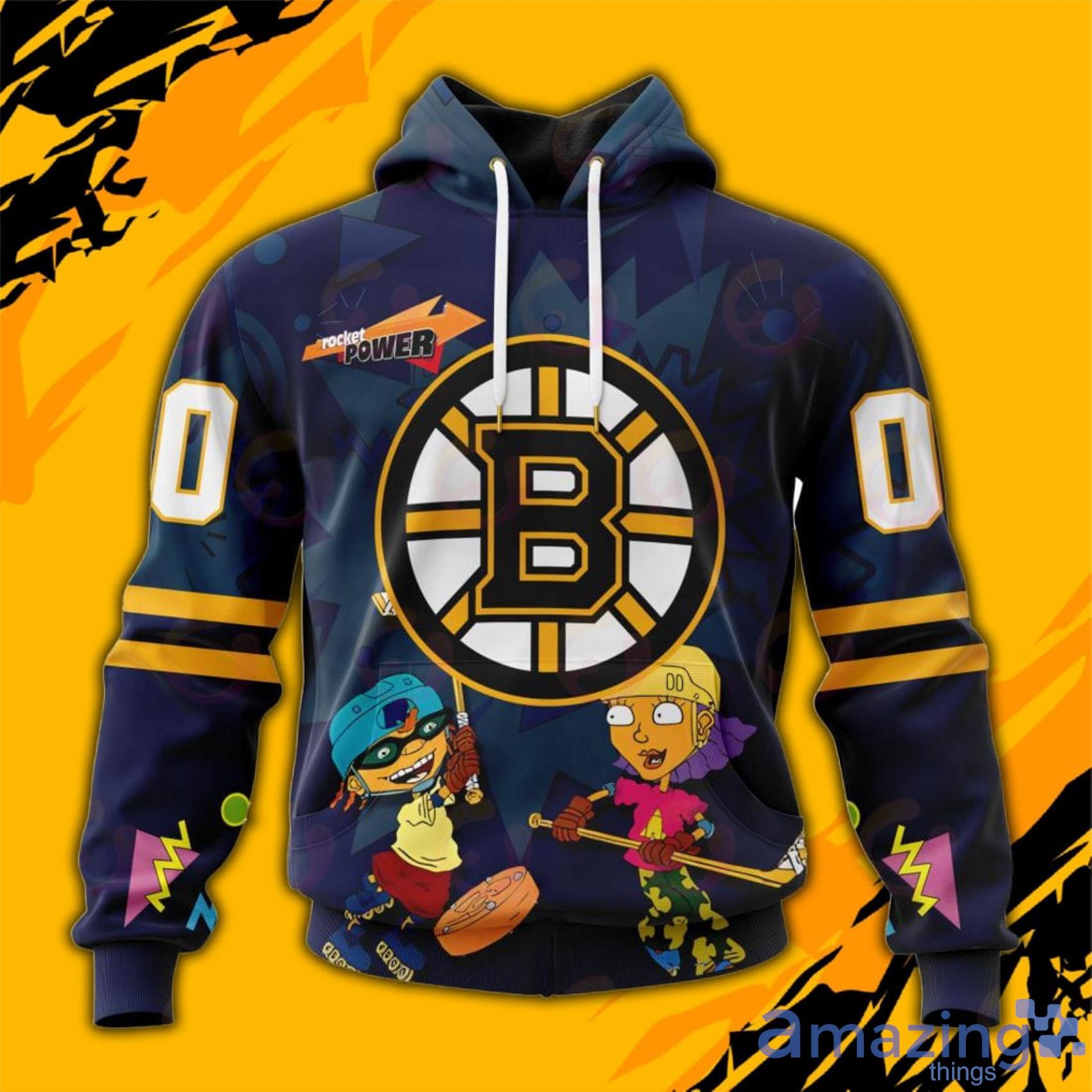 NHL Boston Bruins Custom Name Number Retro Jersey Fleece Blanket