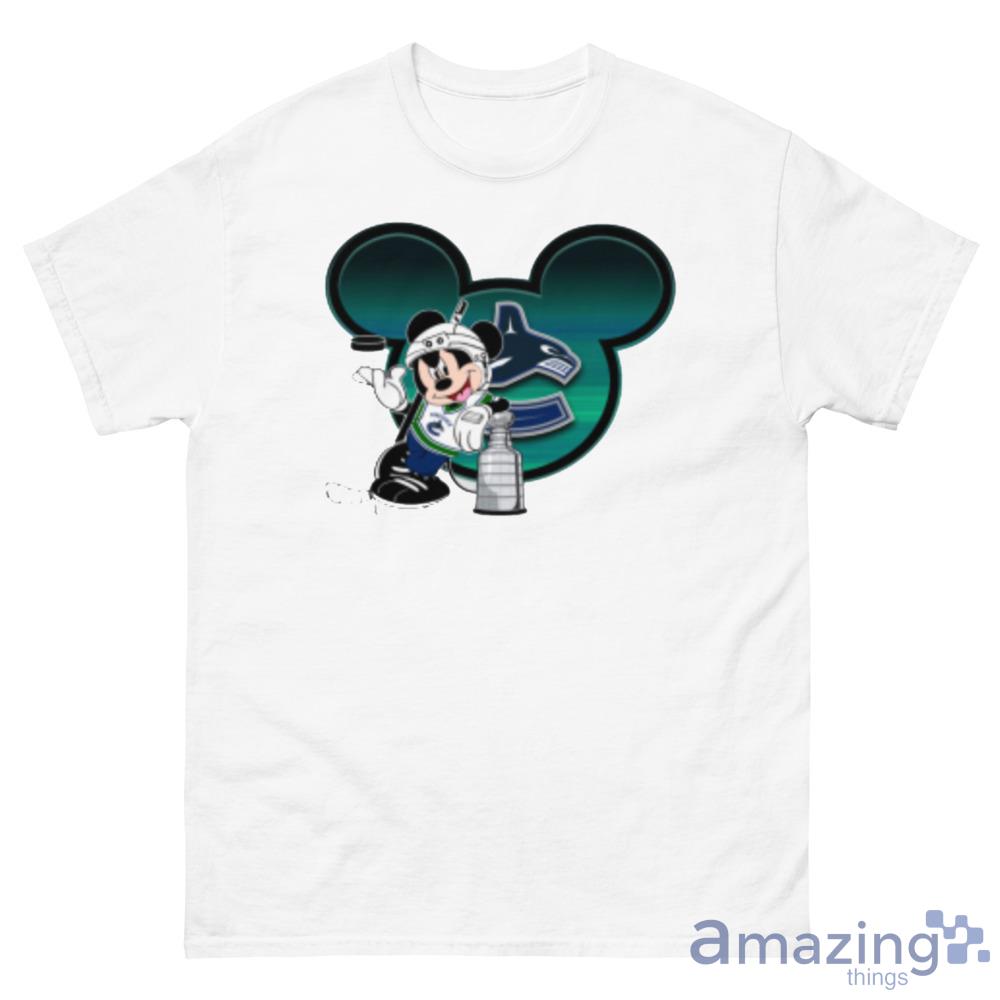 NHL Hockey Mickey Mouse Team Vancouver Canucks Unisex Jersey Tee 